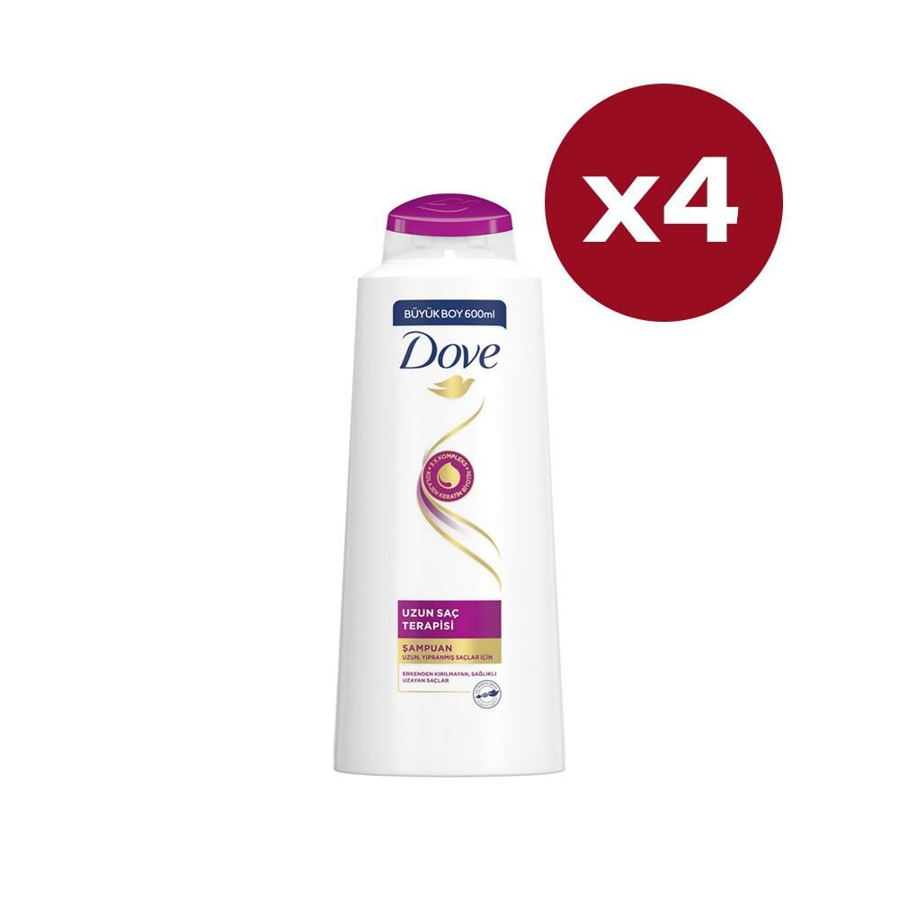 Dove Şampuan Uzun Saç Terapisi 600 ml x 4