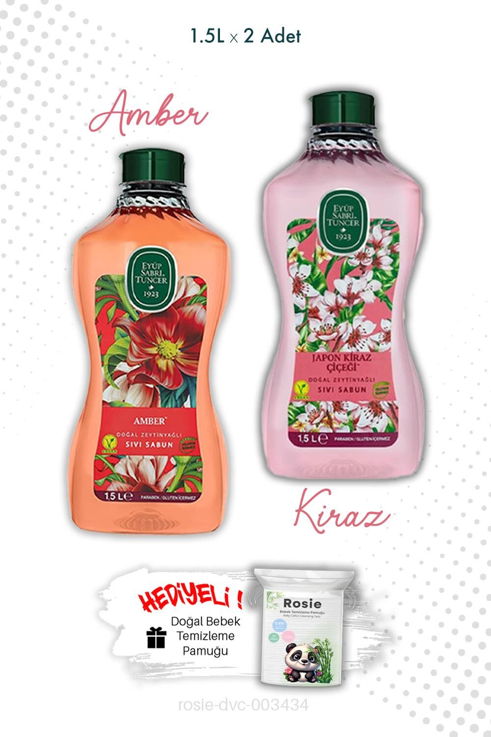 Japon Kiraz Çiçeği ve Amber Sıvı Sabun 1.5L  Eyüp Sabri Tuncer ve ROSIE