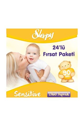 Sleepy Sensitive 90'lı Islak Havlu 24'lü Paket