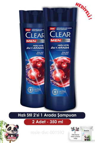 Clear Men 2'li Hızlı Stil 2'si 1 Arada Şampuan 350 ml  ve ROSIE