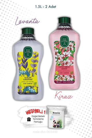 Alaçatı Lavantası ve Japon Kiraz Çiçeği Sabun 1.5L  Eyüp Sabri Tuncer ve ROSIE