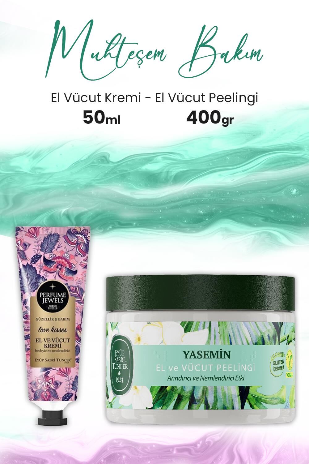 Eyüp Sabri Tuncer Peeling Yasemin 400 gr ve Love Kisses El Kremi 50 ml