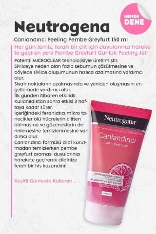 Neutrogena Canlandırıcı Peeling Pembe Greyfurt 150 ml