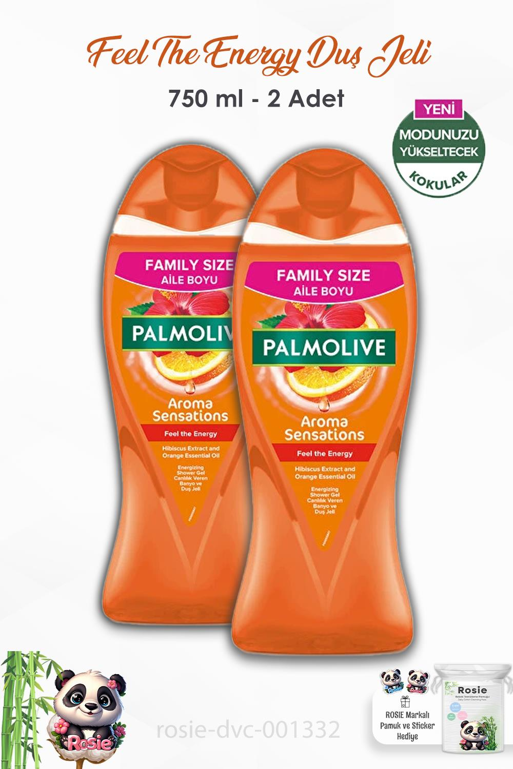 2'li Set Palmolive Duş Jeli Feel The Energy 750 ml ve ROSIE