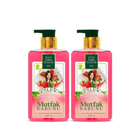 Eyüp Sabri Tuncer Çilek Aromalı Mutfak Sabunu 500 ml x 2 Adet + Magic Sünger