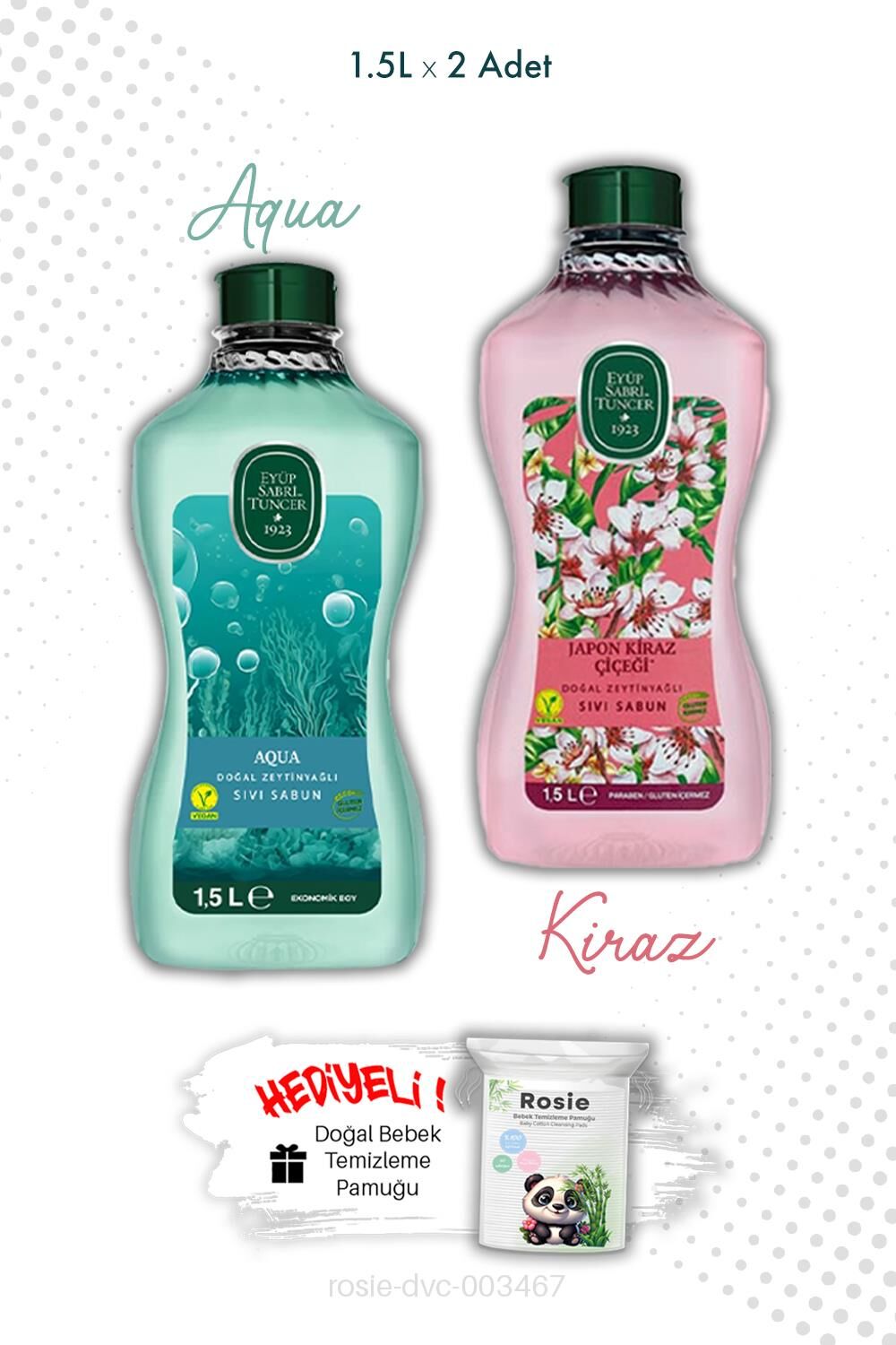 Aqua ve Japon Kiraz Çiçeği Sabun 1.5L  Eyüp Sabri Tuncer ve ROSIE