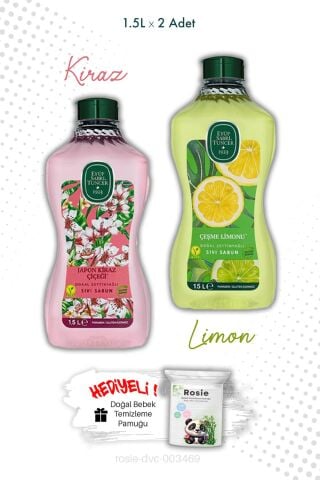 Çeşme Limon ve Japon Kiraz Çiçeği Sabun 1.5L  Eyüp Sabri Tuncer ve ROSIE