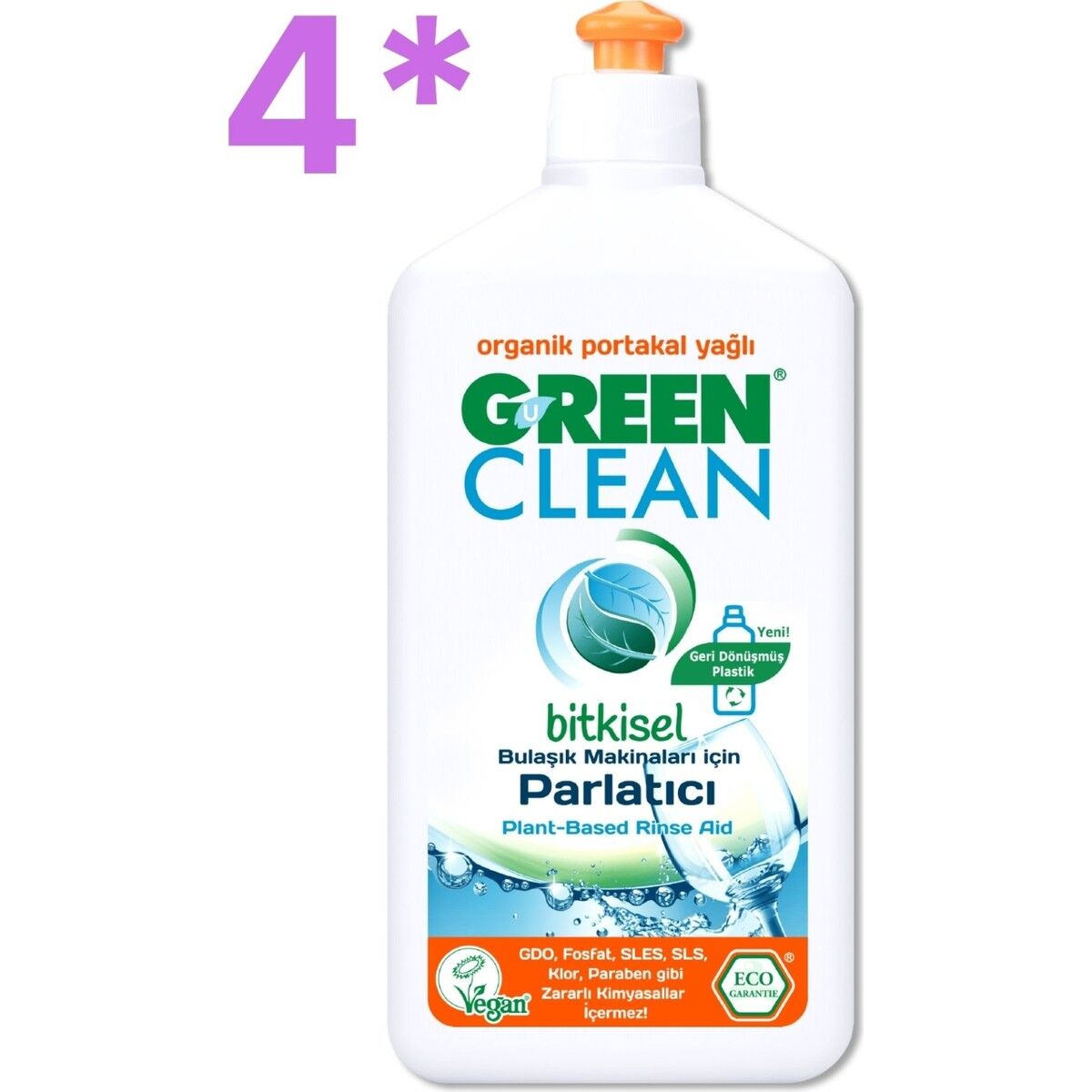 Green Clean Bulaşık Makine Parlatıcı Set 4 Adet