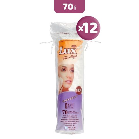 Lux Disk Makyaj Pamuğu 70'li x 12