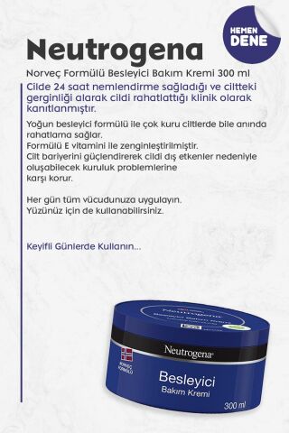 Neutrogena Norveç Formülü Besleyici Bakım Kremi 300 ML