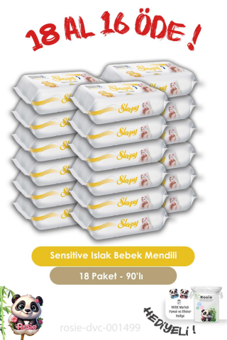 Sleepy 18 AL 16 ÖDE Sensitive Islak Mendil 90'lı ve ROSIE
