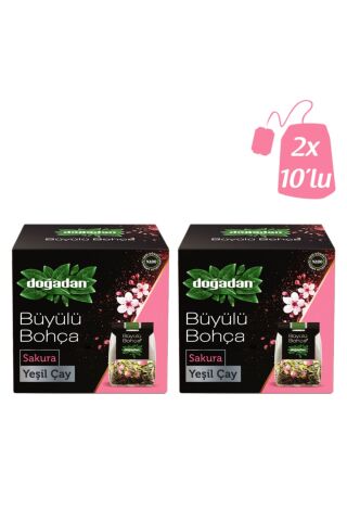 Doğadan Büyülü Bohça Sakura Yeşil Çay 10'lu 12 G x 2