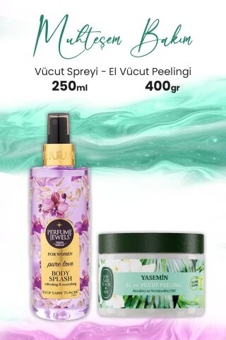 Eyüp Sabri Tuncer El ve Vücut Peelingi Yasemin 400 gr ve Pj Body Splash Pure Love 250 ml