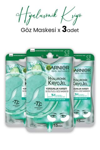 Garnier Soğutucu Göz Maskesi Hyaluronik Kriyo Jel 5 gr x 3 Adet