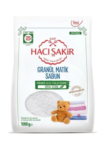 Hacı Şakir Granül Matik Deterjan 1 KG ve Meyze Tazeliği Katı Sabun 4x70 ml, Rosie Pamuk