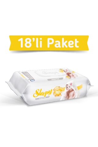 Islak Havlu Sensitive 90 Lı X 18 Adet (1620 Yaprak)