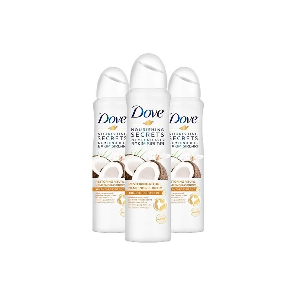 Dove Sprey Deodorant Hindistan Cevizi Kadın 150 ml x 3
