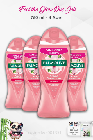4'lü Set Palmolive Aroma Sensations Feel the Glow Duş Jeli 750 ml ve ROSIE