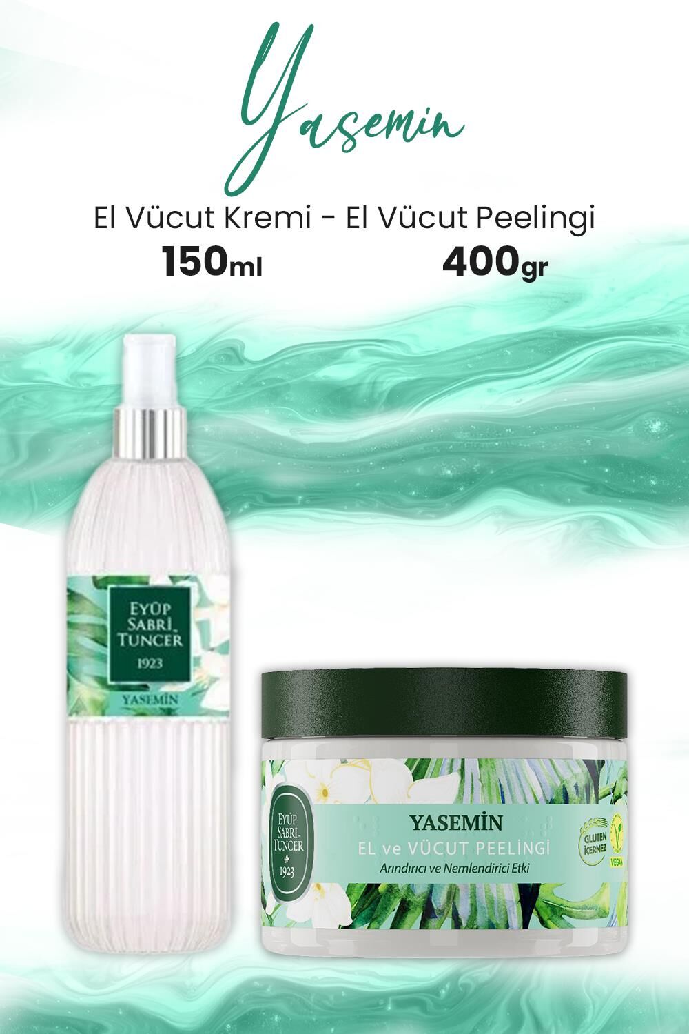 Eyüp Sabri Tuncer Yasemin Vücut Peelingi 400 gr ve Yasemin Kolonyası 150 ml
