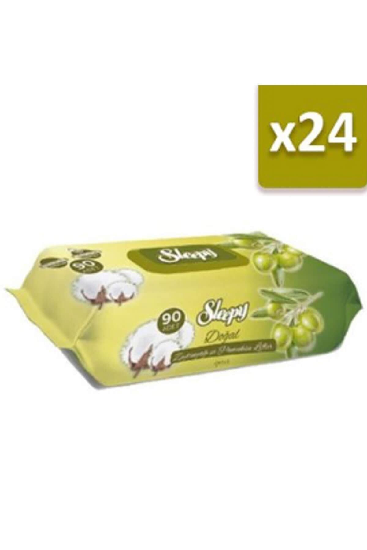 Sleepy Islak Havlu Zeytinyağı 90' Lı X24