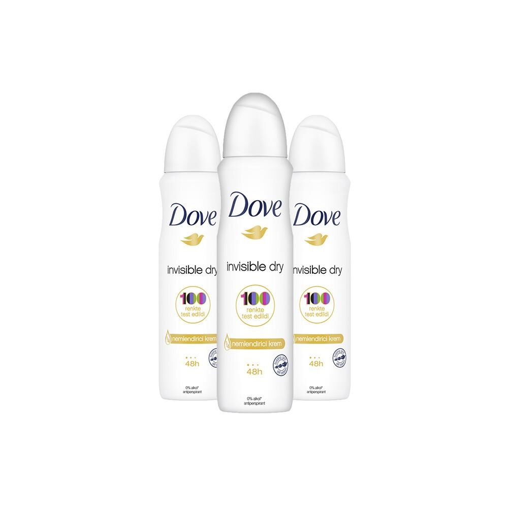 Dove Sprey Deodorant Invisible Dry Kadın 150 ml x 3