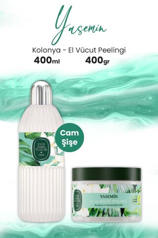 Eyüp Sabri Tuncer Yasemin Vücut Peelingi 400 gr ve Cam Şişe Yasemin Kolonyası 400 ml