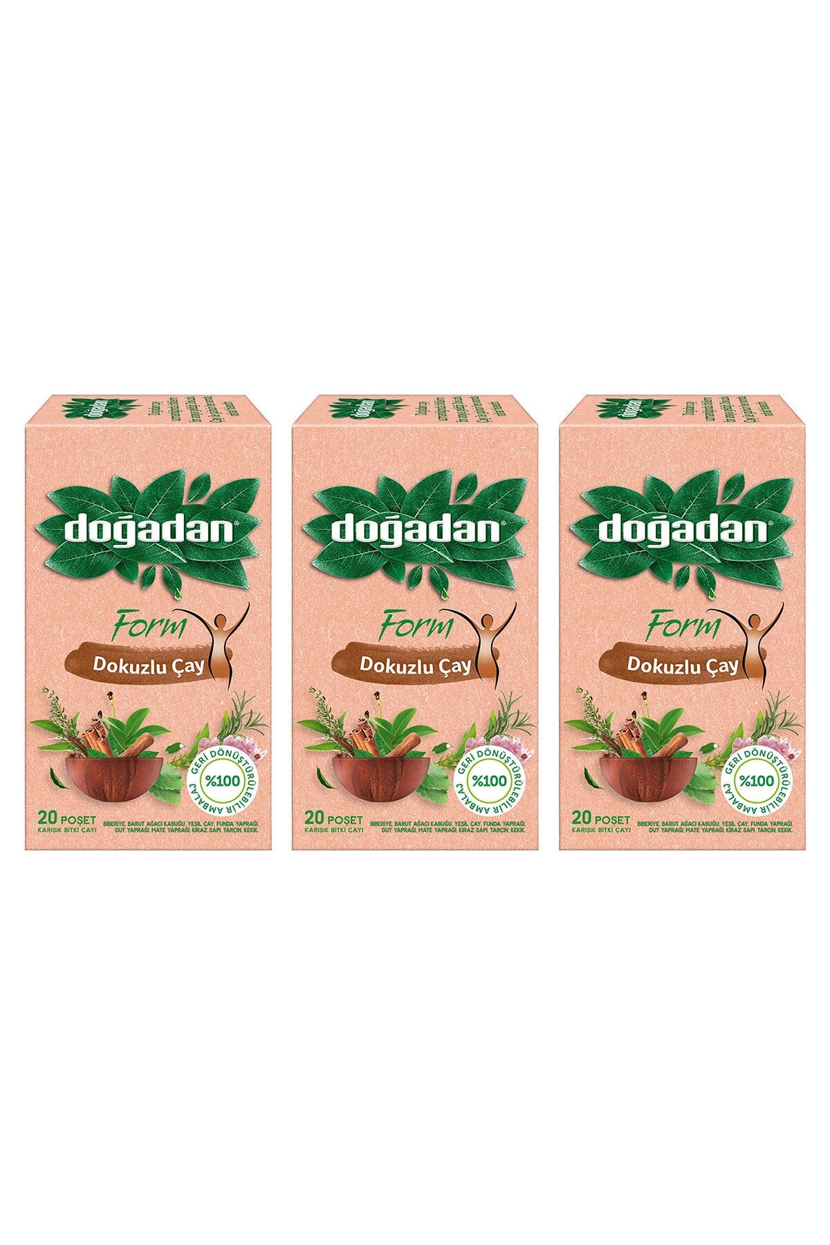 Doğadan Form Dokuzlu Çay 20li x 3