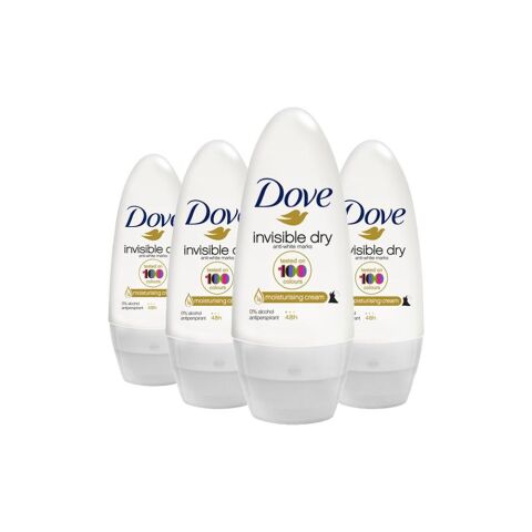 Dove Roll-On Invisible Dry Kadın 50 ml x 4