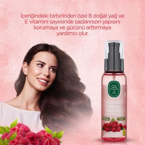 3 Adet Eyüp Sabri Tuncer Frambuazlı Süper Saç Bakım Yağı 100 ml ve ROSIE Pamuk