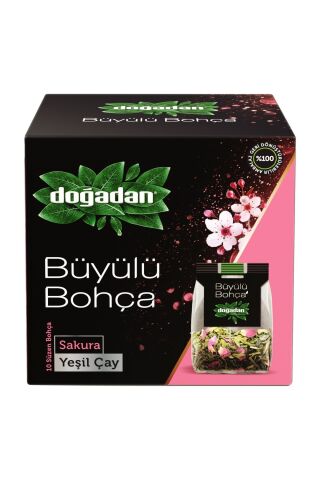 Doğadan Büyülü Bohça Sakura Yeşil Çay 10'lu 12 G
