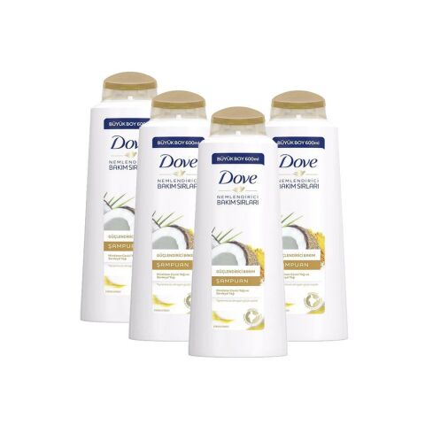 Dove Hindistan Cevizi Yağı ve Zerdeçal Yağlı Şampuan x 4