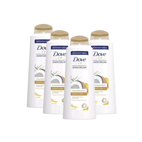 Dove Hindistan Cevizi Yağı ve Zerdeçal Yağlı Şampuan x 4