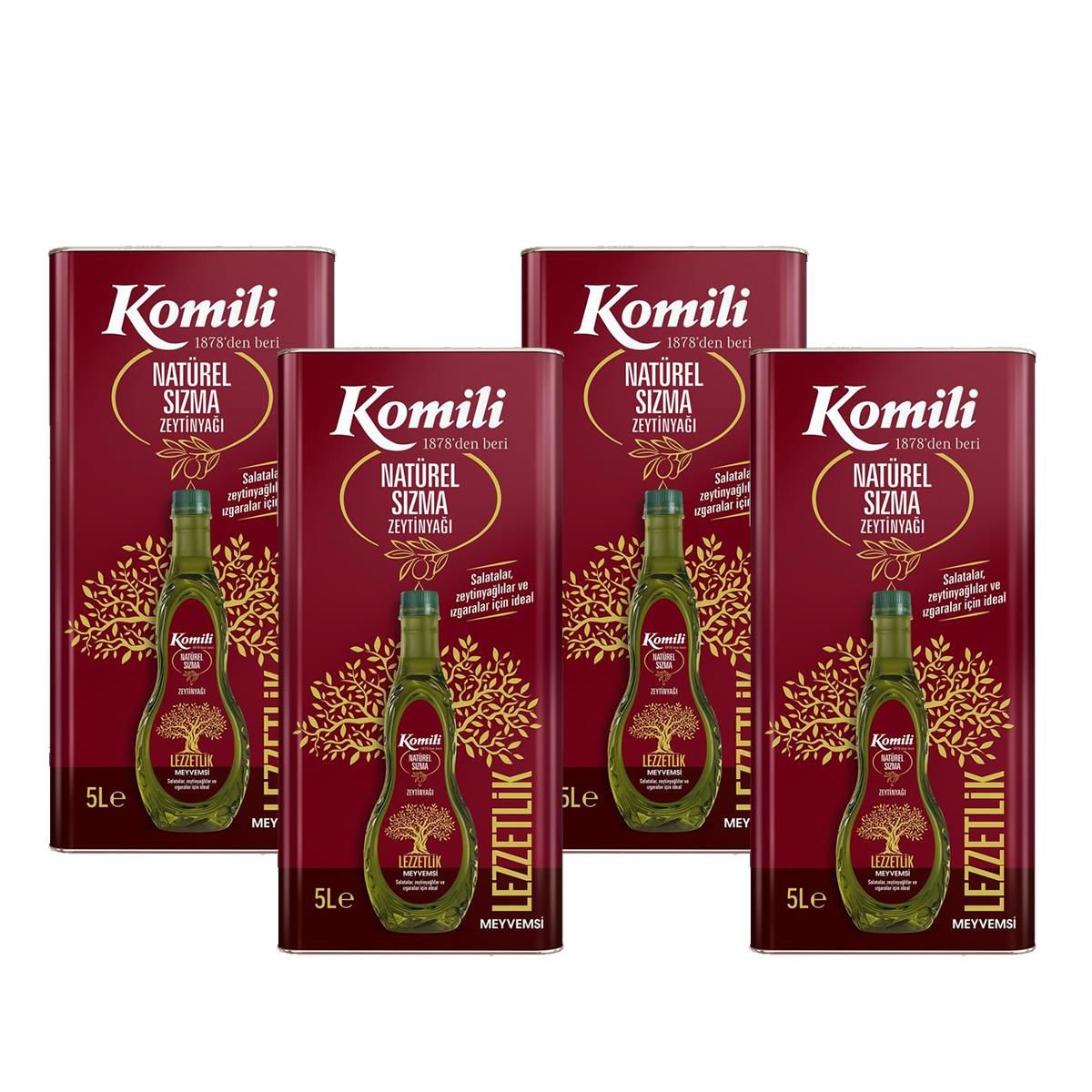 Komili Sızma Zeytinyağı Teneke 5 L x 4