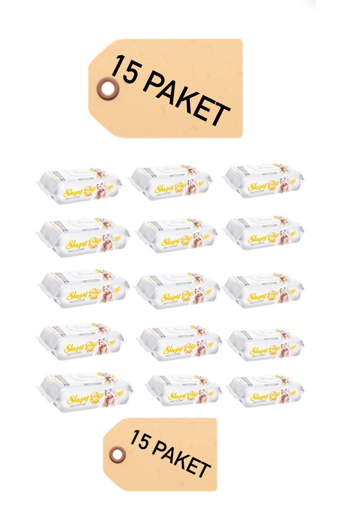 Sensitive 90 Yaprak 15'li Paket Islak Mendil & Havlu