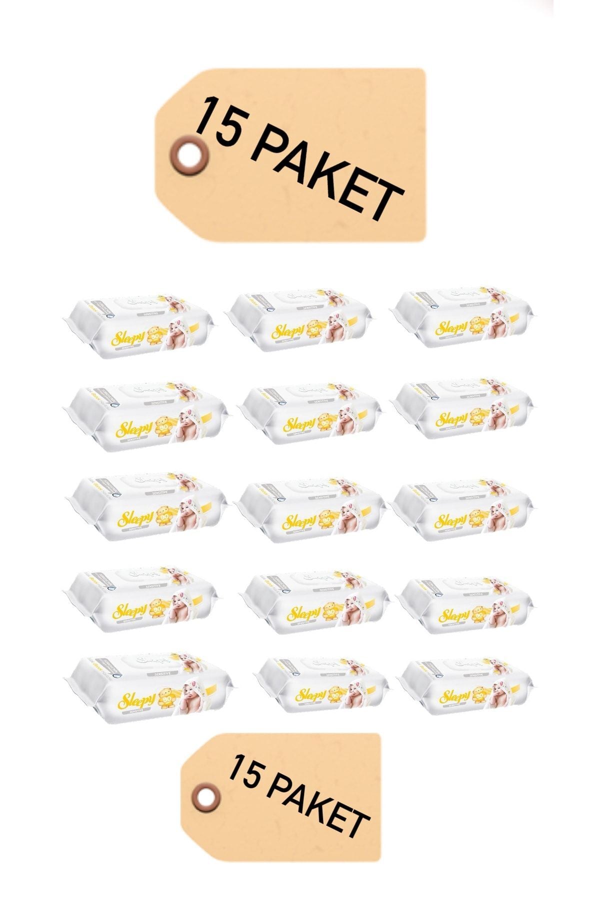 Sensitive 90 Yaprak 15'li Paket Islak Mendil & Havlu