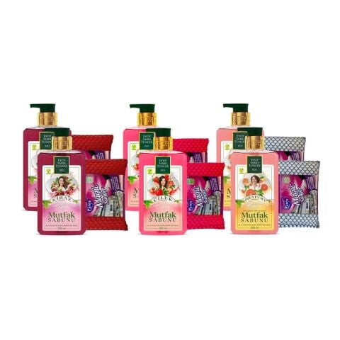 Eyüp Sabri Tuncer Mutfak Sabunu Kiraz, Çilek, Greyfurt 500 ml x 2 Adet + Magic Sünger