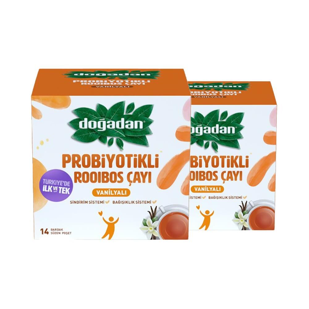 Doğadan Probiyotikli Roobios Vanilya Bardak Poşet Çay 14' lü x 2