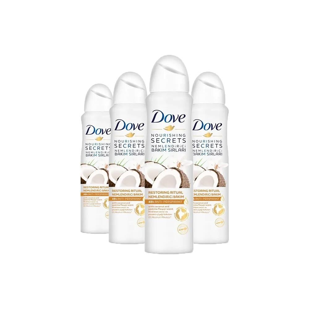 Dove Sprey Deodorant Hindistan Cevizi Kadın 150 ml x 4
