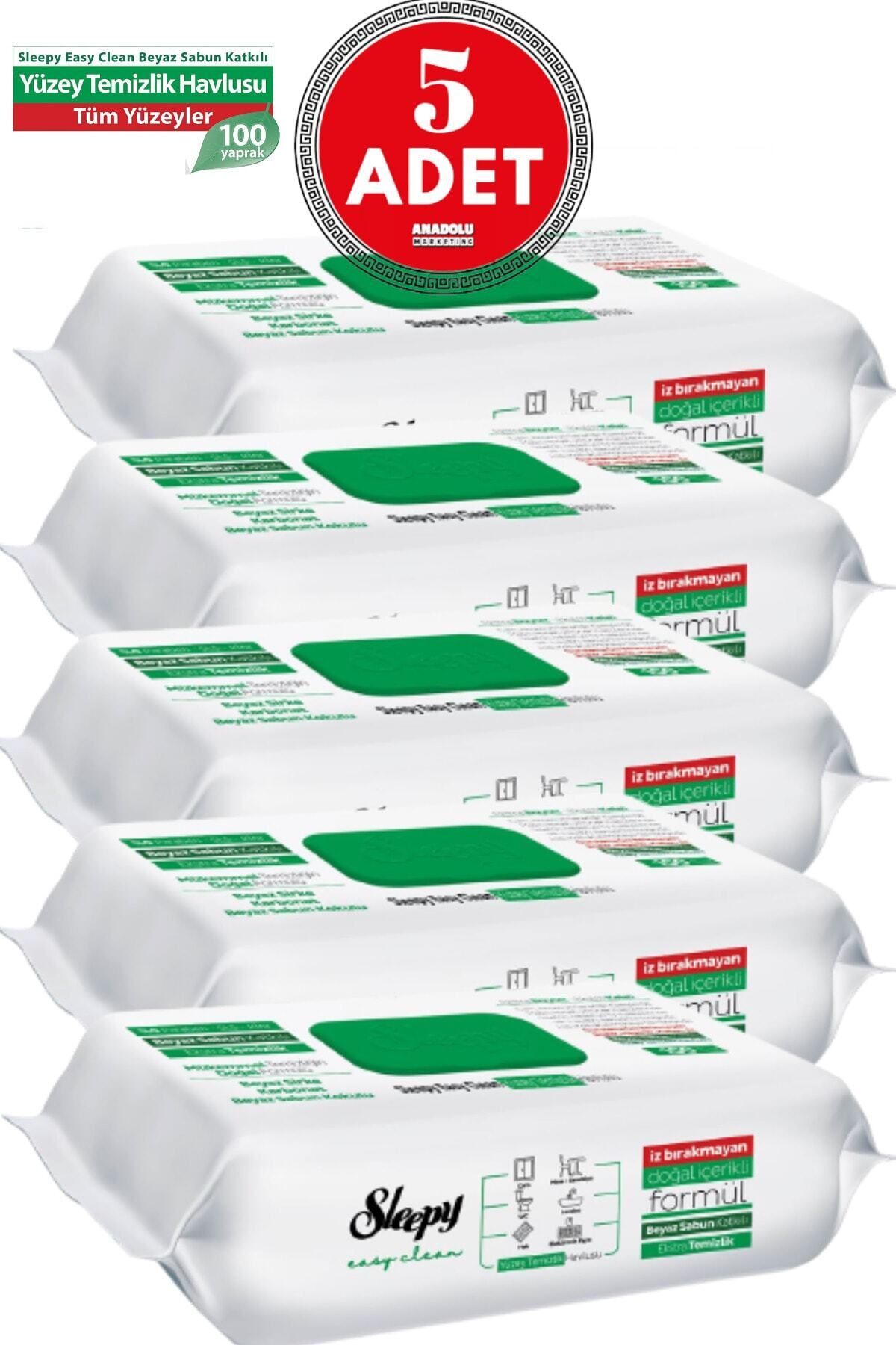 Sleepy Easy Clean Yüzey Temizlik Havlusu 100 X 5 Adet ( 500 Yaprak)