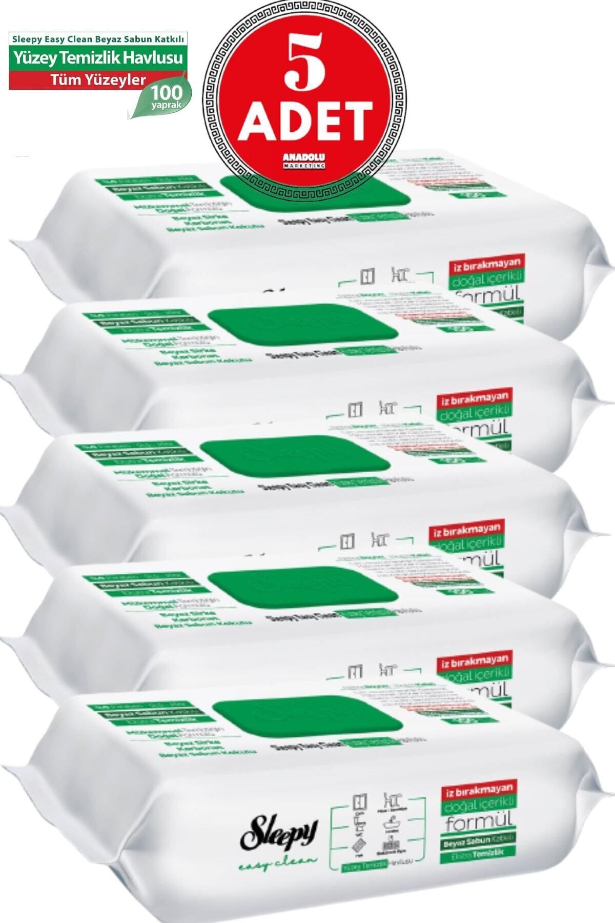 Sleepy Easy Clean Yüzey Temizlik Havlusu 100 X 5 Adet ( 500 Yaprak)