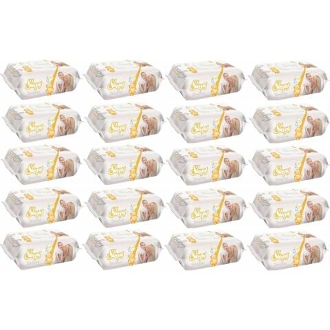 Sleepy Islak Havlu Mendil 90 Yaprak 20 Li Set Sensitive Plastik Kapaklı