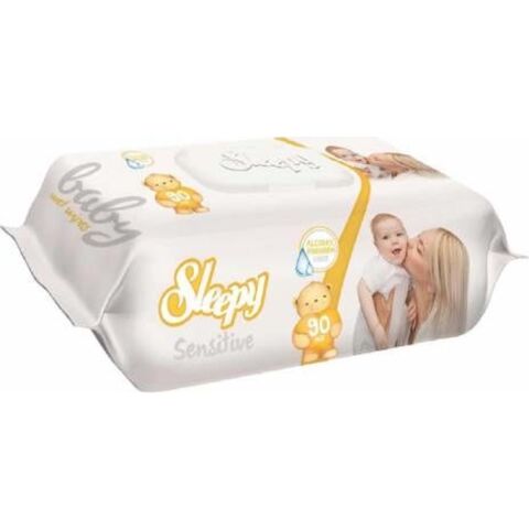 Sleepy Islak Havlu Mendil 90 Yaprak 20 Li Set Sensitive Plastik Kapaklı
