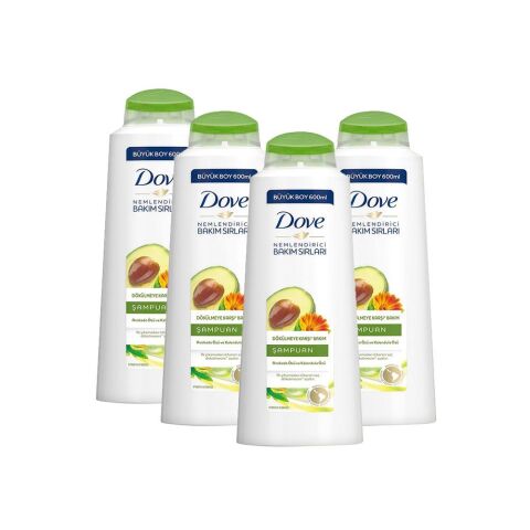 Dove Avokado ve Kalendula Özlü Şampuan x 4