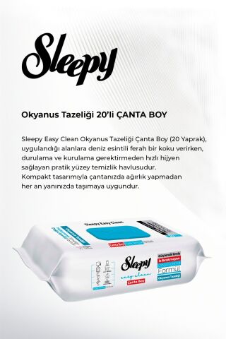 3'lü Sleepy Çanta Boy Okyanus Tazeliği 20'li ve ROSIE oda kokusu