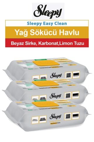 Sleepy Easy Clean Yağ Çöüzücü Havlu 30'lu 3 Paket