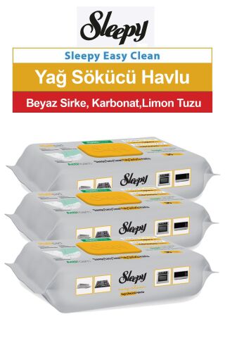 Sleepy Easy Clean Yağ Çöüzücü Havlu 30'lu 3 Paket