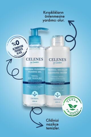 Celenes By Sweden Thermal Temizleme Jeli ve Misel Temizleme Suyu 250 ml