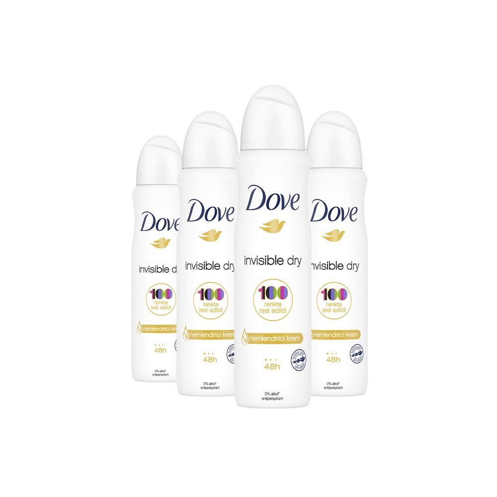 Dove Sprey Deodorant Invisible Dry Kadın 150 ml x 4