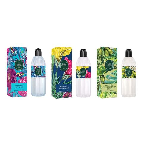 Eyüp Sabri Tuncer Kolonya Okyanus, Hatıralar ve Ayvalık Zeytin Çiçeği Pet Şişe 400 ml