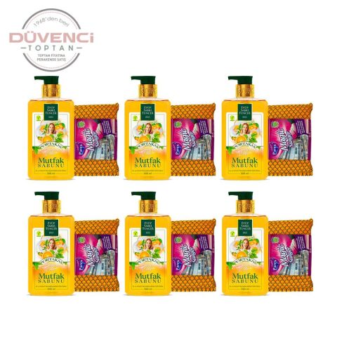 Eyüp Sabri Tuncer Portakal Aromalı Mutfak Sabunu 500 ml + Magic Sünger x 6 Adet